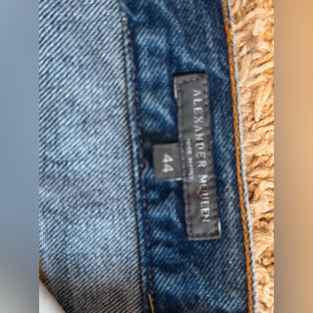Alexander McQueen Two-Tone Blue Jeans - Picture 3 of 5